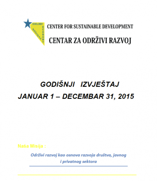 Godišnji izvještaj 2015