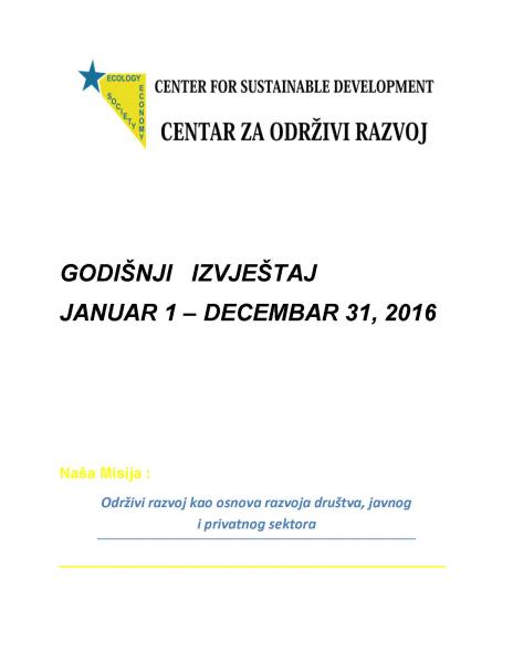 Godišnji izvještaj 2016